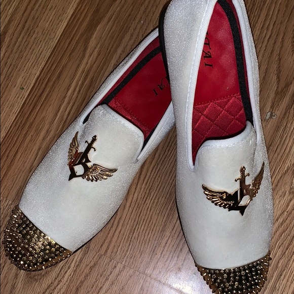 white velvet loafers